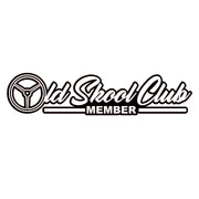 Klistremerke for medlem av Old Skool Club – omriss